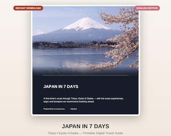 Japan 7-Day Itinerary