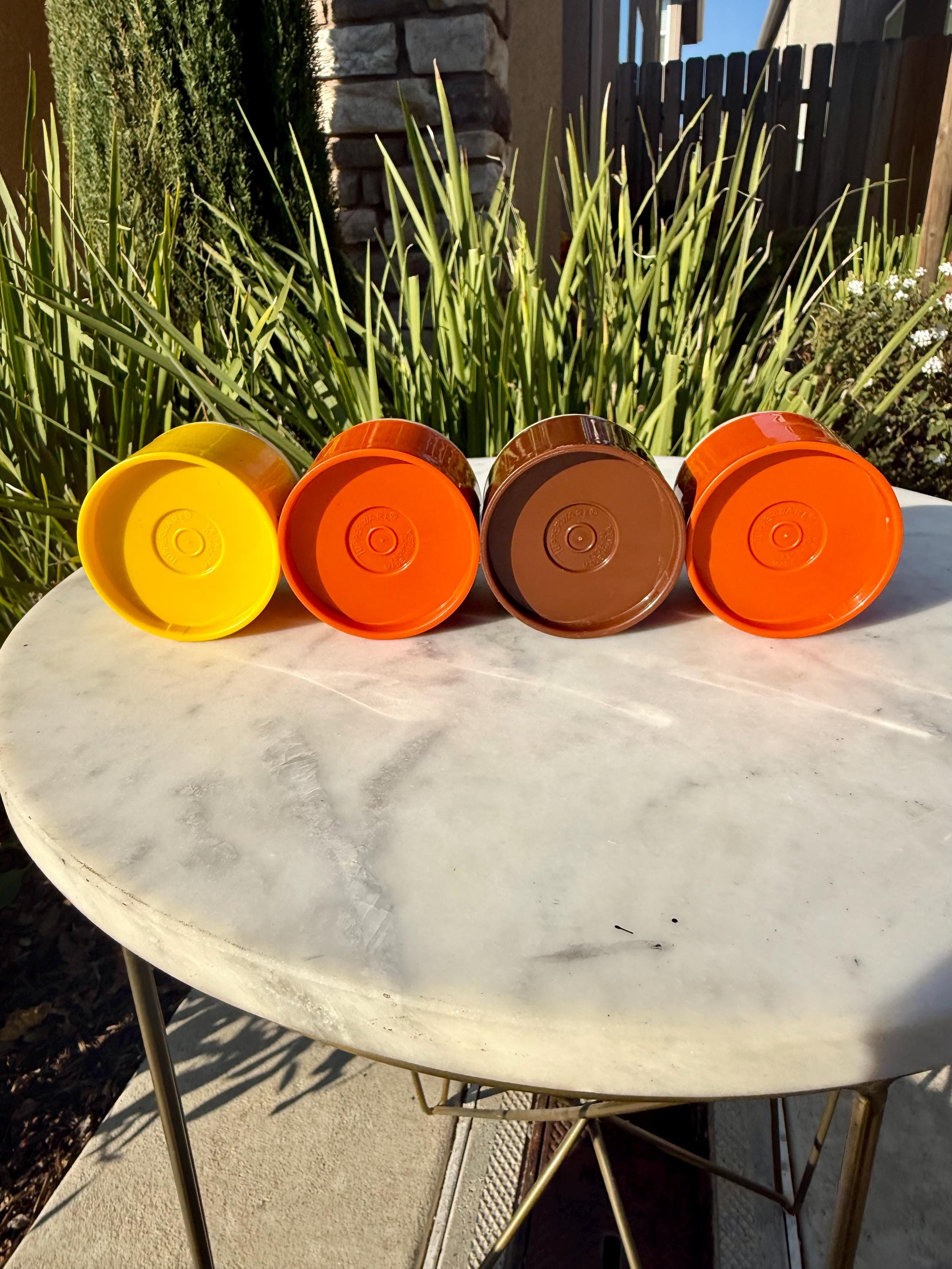Vintage Tupperware Spice Salt Pepper Shakers Set Stackable
