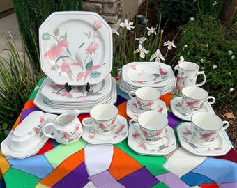 Vintage Mikasa Dinner Set in Continental Silk Flowers pattern F3003