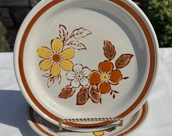 Vintage Autumn Collection Stoneware Salad Plates.