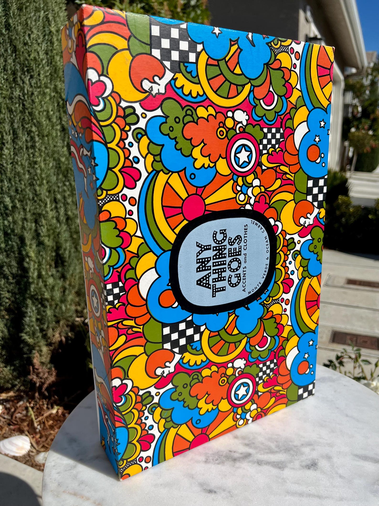 Vintage NOS 60s 70s Groovy Psychedelic Gift Box / Gift Wrap ...
