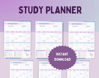 Academic Study Planner | Homework Tracker (Digital Download)