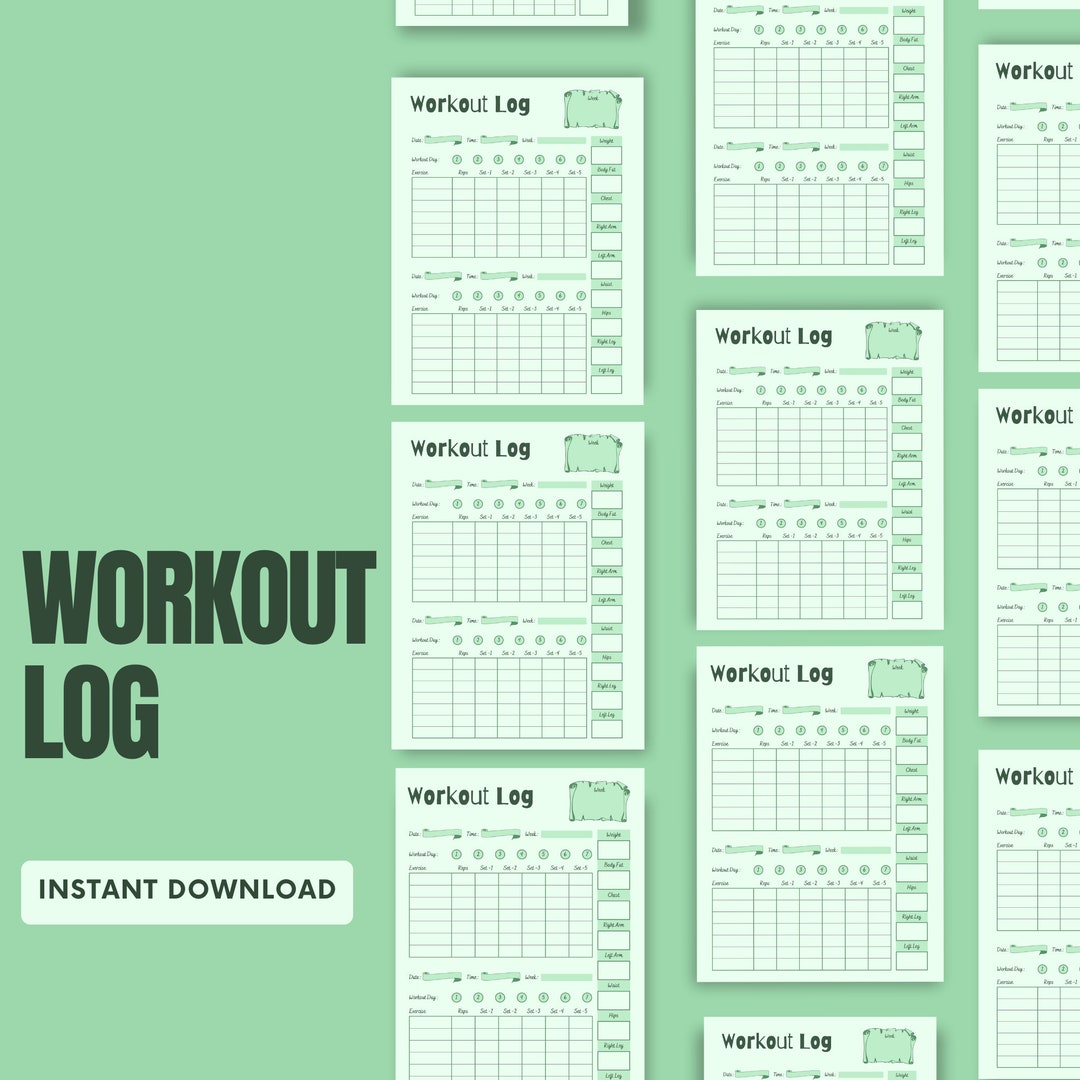 Workout Log Planner | Exercise Tracker, Goodnotes & Notability (digital ...