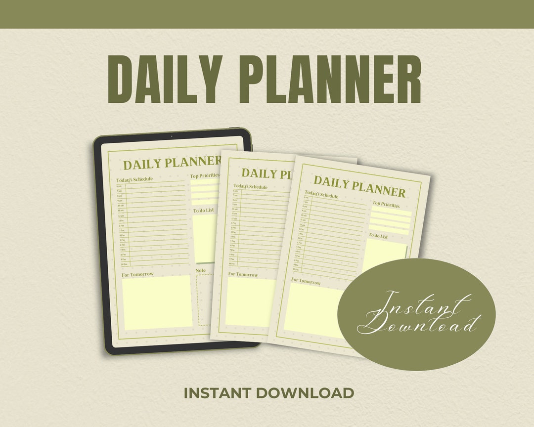 Daily Plannerproductivity Plannerday Plannergoodnotes Plannerto Do