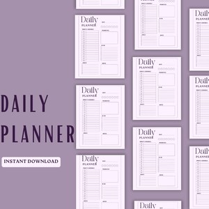 Daily Planner|Daily Organizer|Day Plan|Digital Planner|Productivity Planner|Daily Schedule|To Do List|Day Planner|Printable Planner