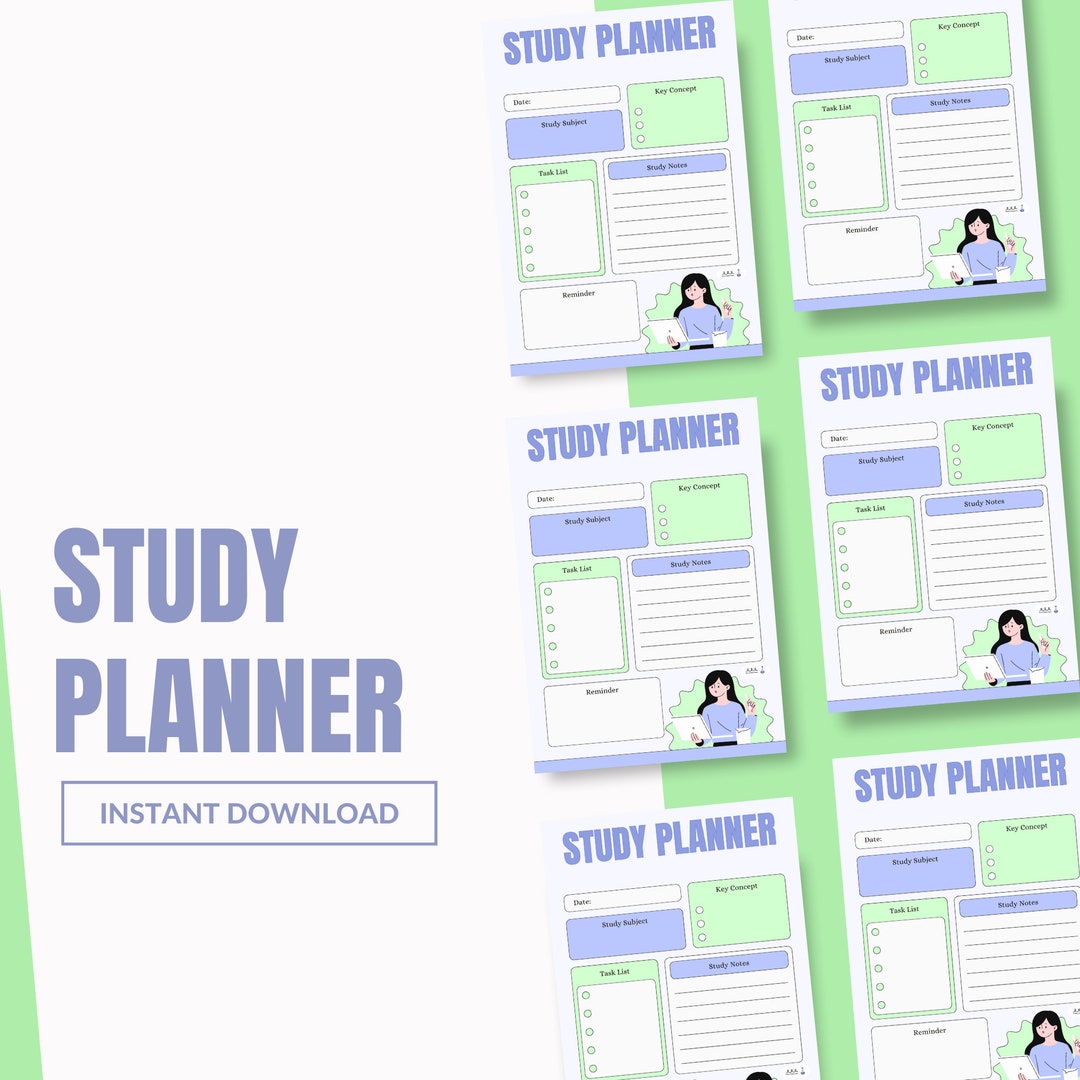 Student Study Planner | Digital Academic Organizer (digital Download ...