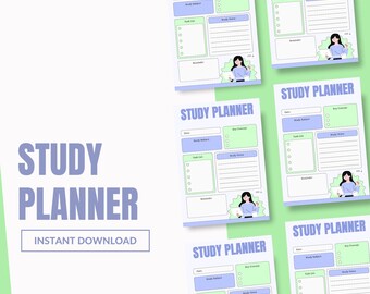 Student Study Planner | Digital Academic Organizer (Digital Download)