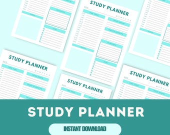 Student Study Planner | Academic Weekly Schedule (Digital Download)