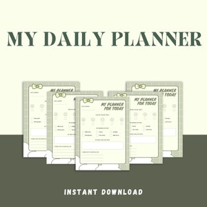 Cute Daily Planner|Day Planner|Goodnotes Planner|To Do List|Instant Download|time blocking|Productivity Planner