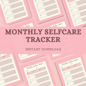 Monthly Selfcare Tracker|selfcare tracker|wellness journal|wellness planner|selfcare journal|self-care|Self care checklist