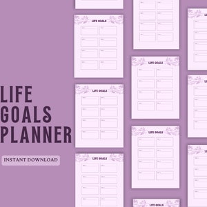 Life Goal Planner|life planner|Goal Planner|Productivity Planner|goal setting planner|goal planning|digital planner|digital download