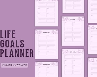 Life Goals Planner | Productivity, Goal Setting (Digital Download)