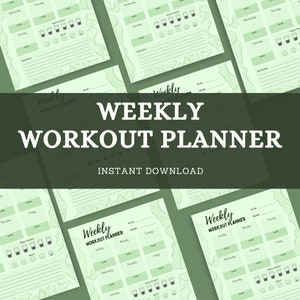Weekly Workout Planner|workout tracker|Fitness Journal|Weight Loss Tracker|Wellness Planner|workout log
