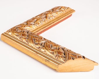 Handmade Ornate Gold Picture Frame – Vintage Wood Artwork Frame