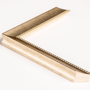 Pearl Champagne Picture Frame – Elegant Handmade Wood Frame with Beaded Edge, Custom Sizes | Photo & Art Frame for Wall