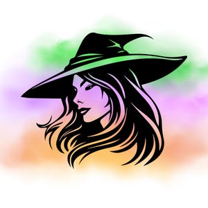 Witch Halloween Png Graphic And Print, Digital Download, Clipart, Spooky Season Fall, Scrapbook, Instant Download, Clothing Graphic