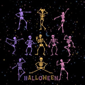 Halloween Skeleton Png Graphic And Print, Digital Download, Clipart, Spooky Season Fall, Scrapbook, Instant Download, Clothing Graphic