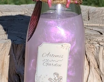Goddess Artemis Potion Bottle Apothecary, Beautiful Fantasy Bookshelf Decor, Pink Magic Glass Bottle, Mythology Greek God Home Decorative