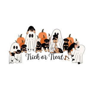 Ghost and Dogs Halloween Png Graphic And Print, Digital Download, Clipart, Spooky Season Fall, Scrapbook, Instant Download, Clothing Graphic