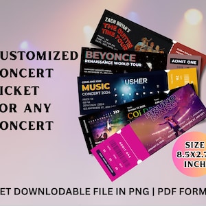 Angepasstes KONZERT-TICKET, Jeder Konzertkarten-Stub, Benutzerdefiniertes Event-Tipp, Andenken, Geburtstagsgeschenk, Überraschungsgeschenk, druckbare Konzertkarte