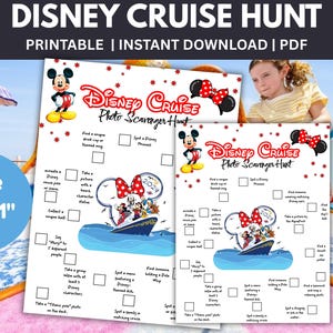 Disney Cruise Scavenger Hunt | Kids Scavenger Hunt | Adult Scavenger Hunt | Outdoor Scavenger Hunt Travel Games, Disney Vacation Disney Game