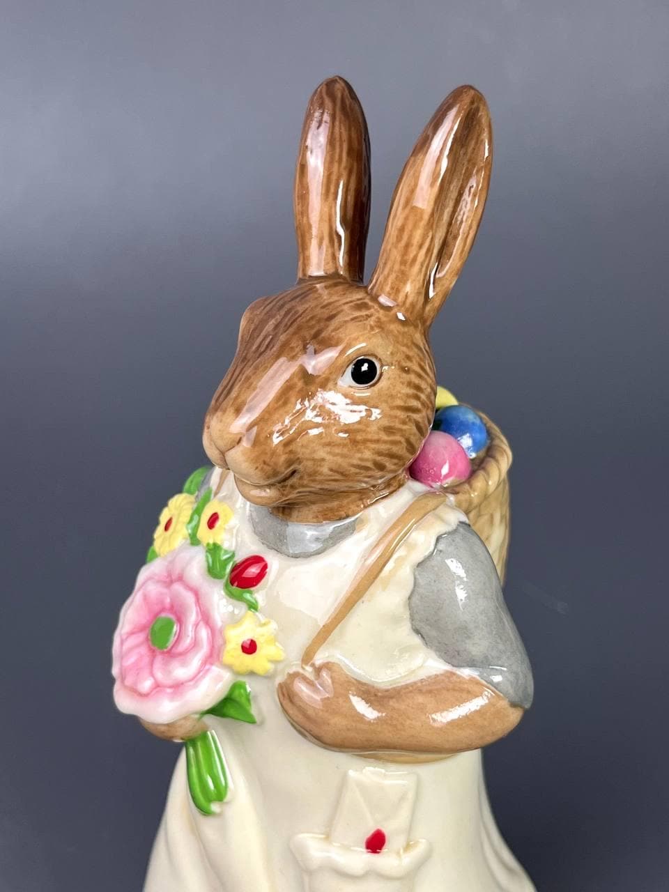 Easter Figurine Bunny Hare With Painted Eggs | Hutschenreuther