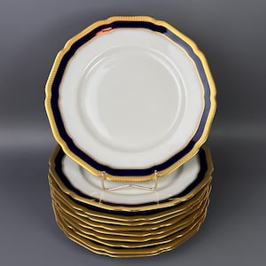 Platos de porcelana Hutschenreuther Hohenberg, Alemania vintage / plato, juego de platos
