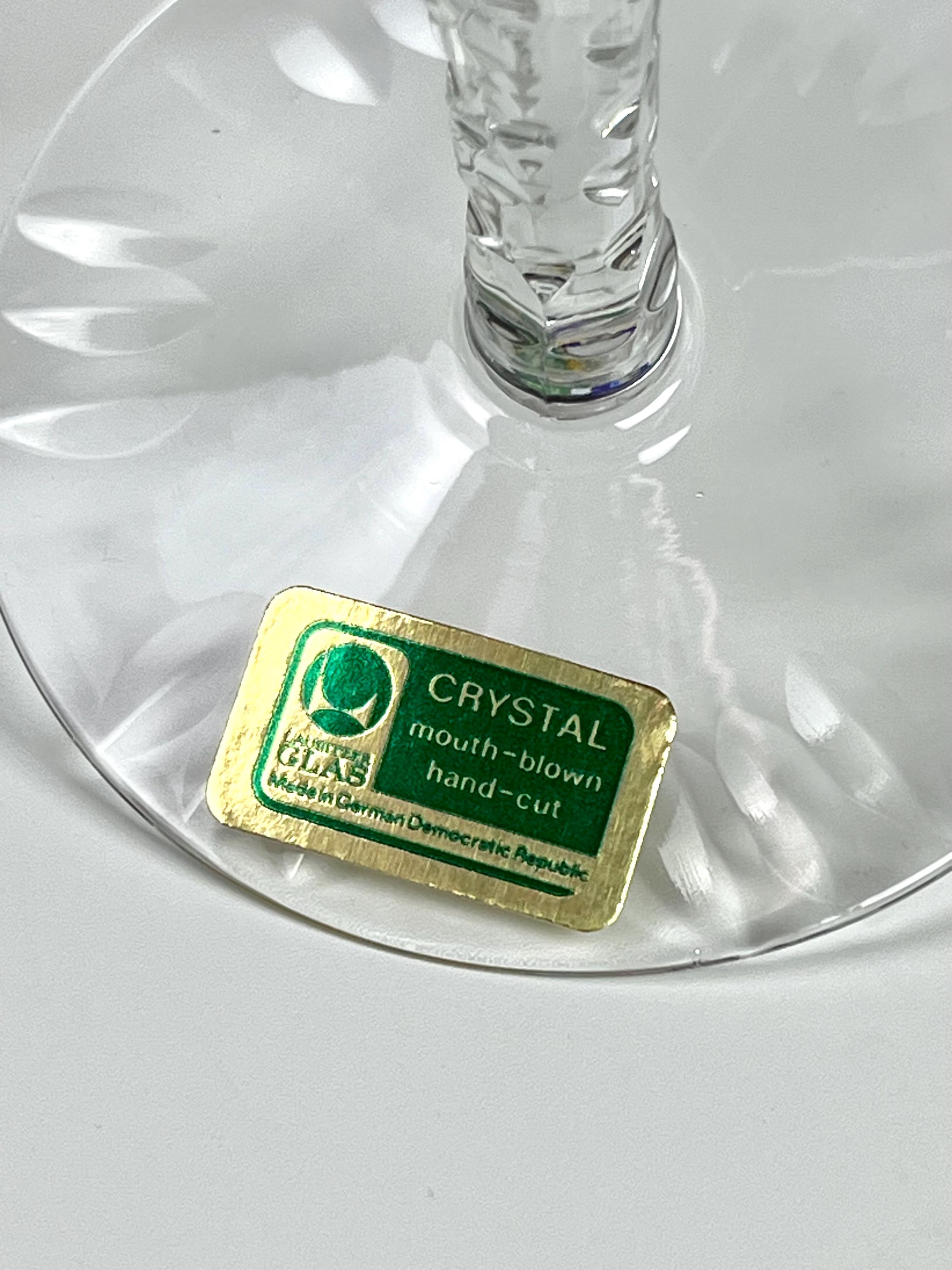 Vintage Lausitzer Crystal Wine Glasses: Set of 6, Hand-engraved - Etsy