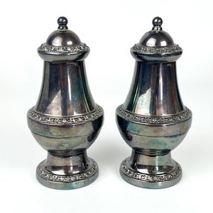 Sale e pepe in argento placcato / Inghilterra Vintage