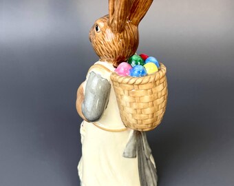 Easter Figurine Bunny Hare With Painted Eggs | Hutschenreuther