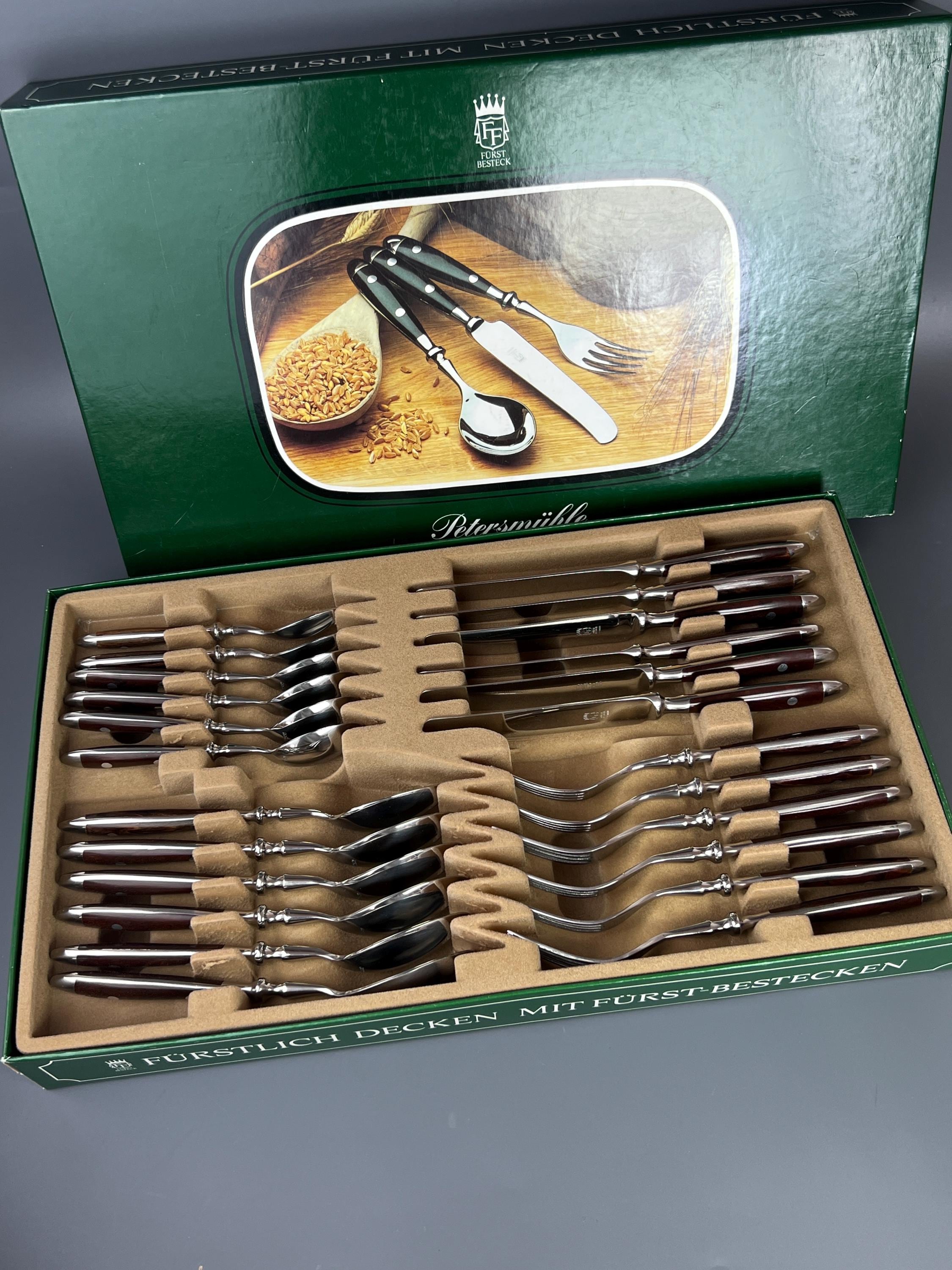 Cutlery Set by Furst Besteck | Germany Vintage | Stainless Steel Wood