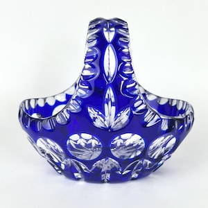 Nachtmann Crystal Vase Basket | Candy Bowl, Germany Vintage