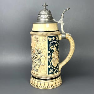 Antique beer stein with lid | Germany