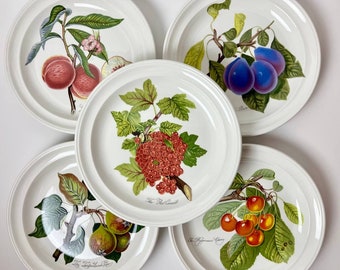 Portmeirion plates, Pomona series, England, vintage, main course plate set