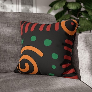 African pattern print pillow Cover or Complete Pillow, Boho Living Room Decor, African, Ankara Inspired, throw pillow, Mudcloth, Bold Tribal