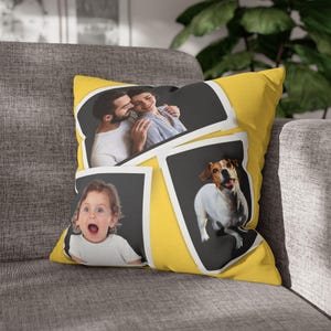 Custom Photo Pillow Gift | Custom Outline Couple Kids Pet | Modern Neutral Nursery Living Room Decor | Personalized Gift |Photo Personalized