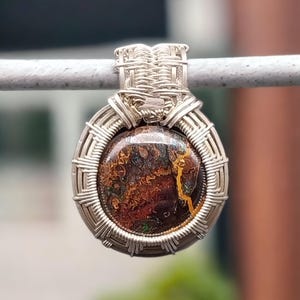 Sterling Silver Boulder Opal Pendant