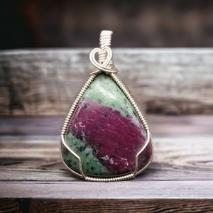 Sterling Silver Ruby Zoisite Pendant