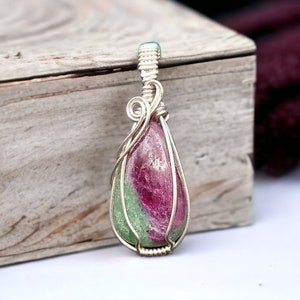 Sterling Silver Ruby Zoisite Pendant