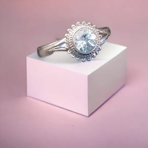 Sterling Silver Aquamarine Ring