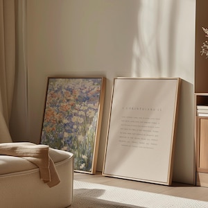 1 Corinthians 13 Wall Art Set: Modern Christian Home Decor (Digital Download)