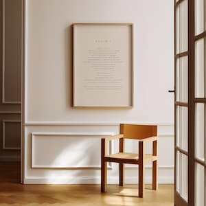 Psalm 1 Scripture Print: Neutral Minimalist Christian Wall Art (Digital Download)
