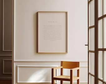 Psalm 23: The Lord is my Shepherd, Modern Minimalist Neutral Christian Wall Art (Digital Download)