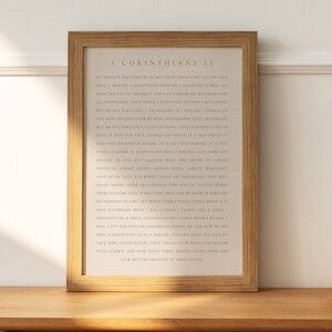 1 Corinthians 13 Wall Art Set: modern christelijk interieur (digitale download) afbeelding 4