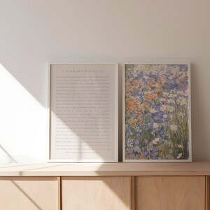 1 Corinthians 13 Wall Art Set: modern christelijk interieur (digitale download) afbeelding 7