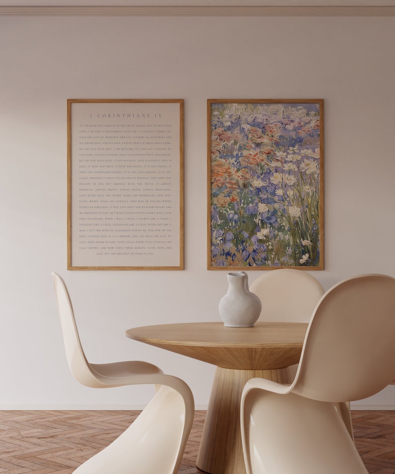 1 Corinthians 13 Wall Art Set: modern christelijk interieur (digitale download) afbeelding 2