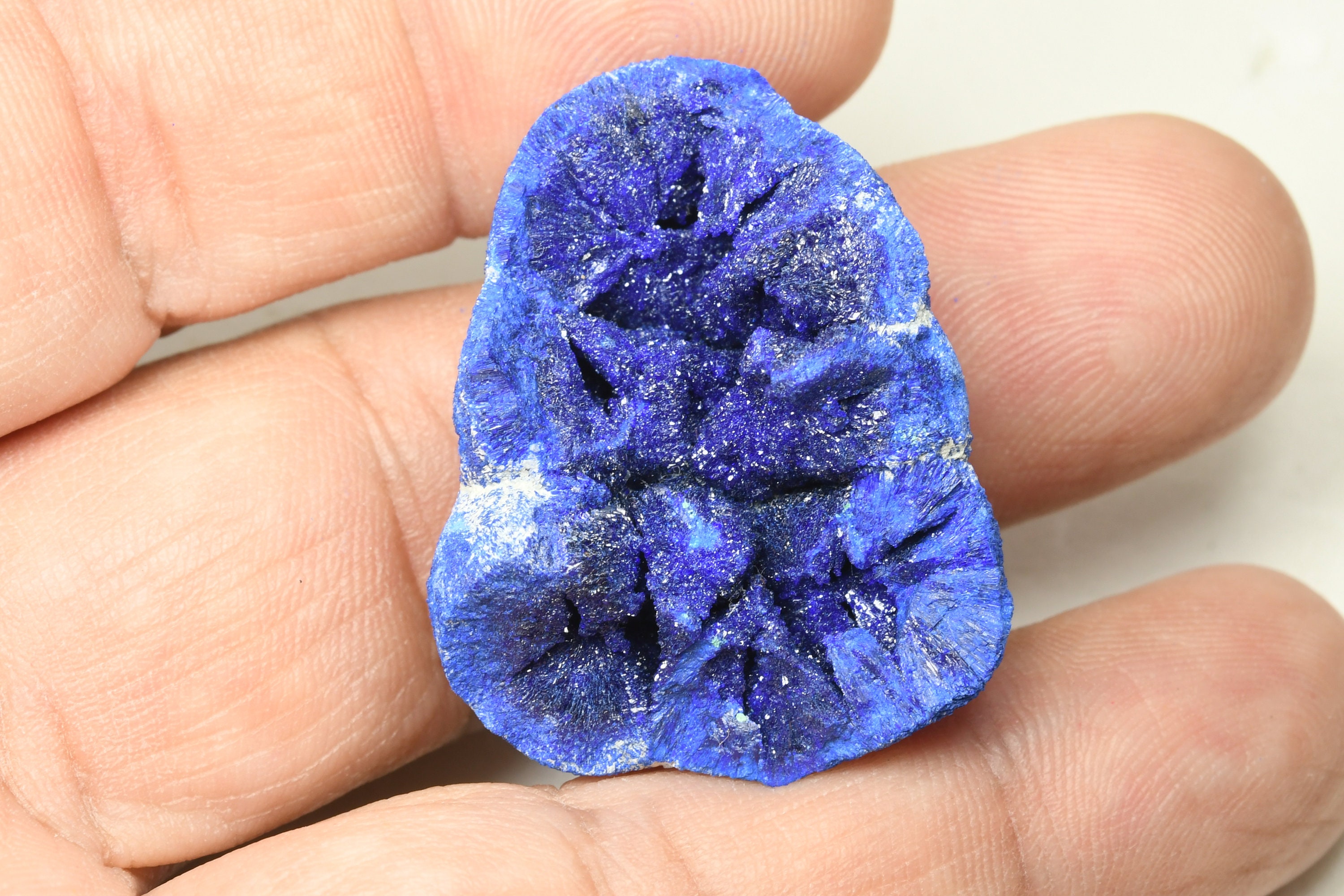 Azurite geode, natural azurite gemstone