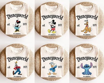 Retro Disneyworld Est 1971 Shirt, Mickey And Friends Shirt, Disney All Characters Shirt, Disney Group Shirt, Disney Matchng Tee, Disney Trip