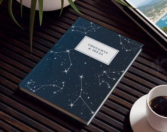 A5 Notebook Constellation | Hardcover Journal | Lined, Graph Or Plain Diary | Christmas Gift | Birthday Gift | Gift For Her | Gift For Him