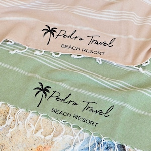 Custom Logo Beach Towel, Your Logo Here Beach Towel, Personalized Beach Towel With Your Logo,Towel Gift Appreciation,Pool Towel for Coworker